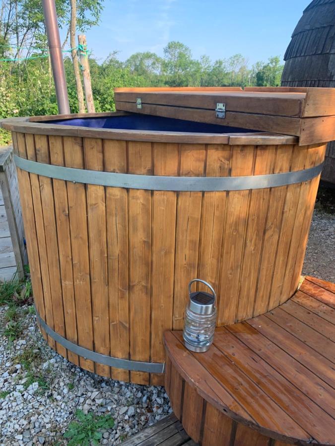 Cabane En Bois Avec Bain Nordique Et Sauna Marigny  Extérieur photo